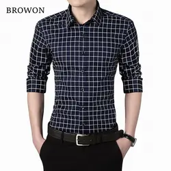 Большие размеры 5XL 2018 Новая мужская рубашка брендовая повседневная мужская рубашка с длинным рукавом клетчатая рубашка Мужская Высокое