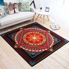 Cigi Европейский геометрический узор Ковры Квадратный Небольшой Ковры Гостиная Спальня прихожей Нескользящие Коврики 100*100 см индивидуальный заказ