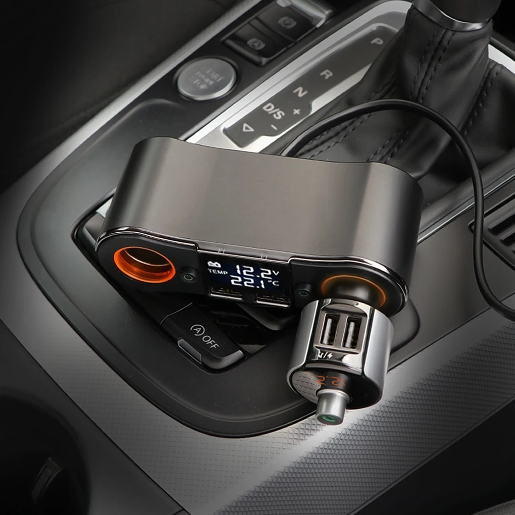 

2 USB Port Car Cigarette Lighter Fast Charging Socket Splitter Hub Power Adapter 12V-24V For Smartphone DVR GPS