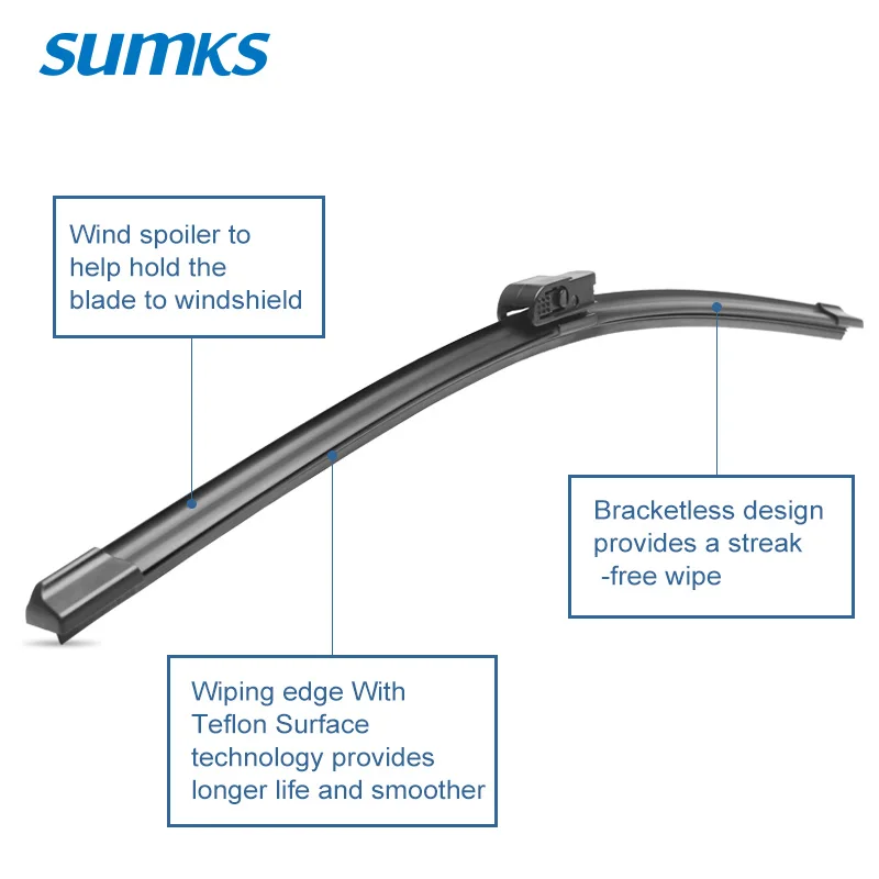 Щетки стеклоочистителя sumks для BMW 5 серии E39/5 серии E60/E61 2" и 23"/2" и 22" Fit pinch tab Arms/боковая защелка 1995 до 2010