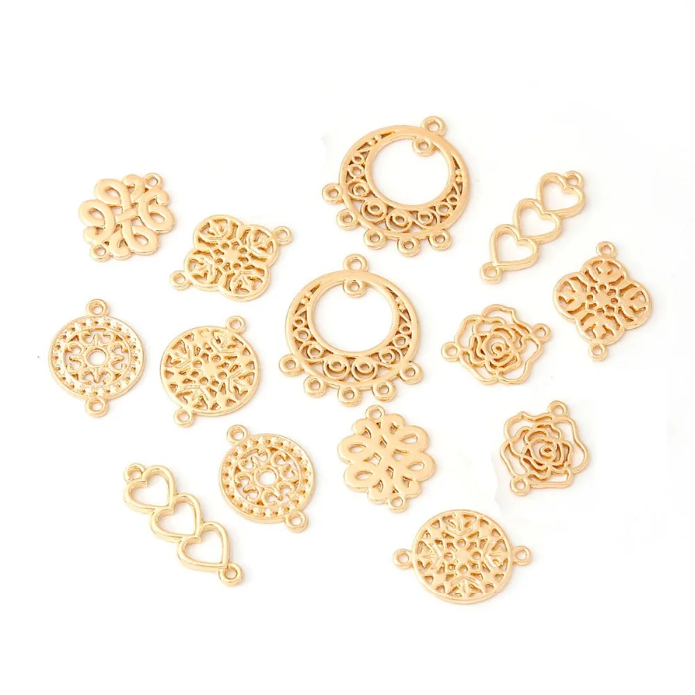 2019 New Double Holes Plating Gold Charms Jewelry Findings for DIY