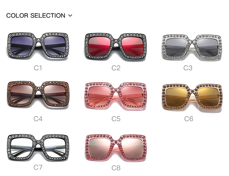 Роскошные квадратные солнцезащитные очки для женщин, итальянские брендовые дизайнерские солнцезащитные очки со стразами, Женские винтажные большие солнцезащитные очки женские очки