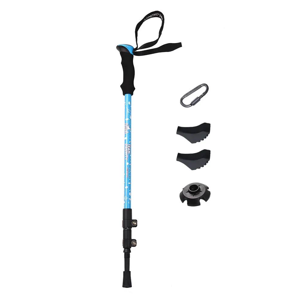 MUQGEW Anti Shock Nordic Walking Stick Telescopic Trekking Hiking Pole Ultralight Walking Cane