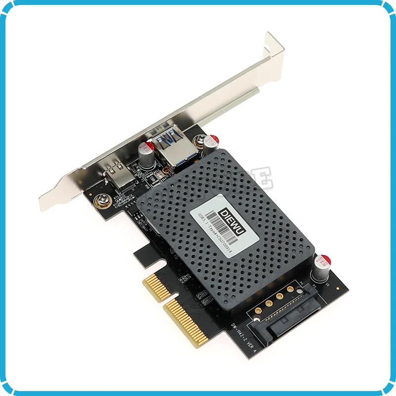 USB 3,1 Тип A+ C шт карты с 15 Pin SATA Мощность 10 Гбит/с конвертер PCI-E ASM1142 чип PCIe PCI Express usb 3,1 сетевая карта