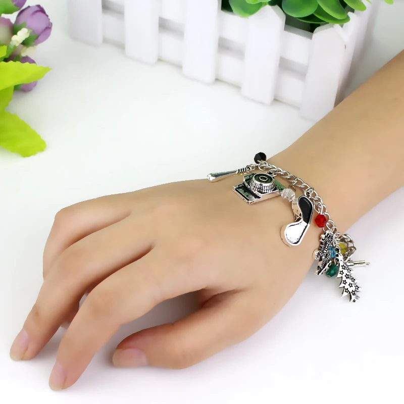 STRANGER THINGS Crystal Beads Alloy Pendant Fashion Alloy Bracelet Christmas Gift For Woman High Quality Jewelry