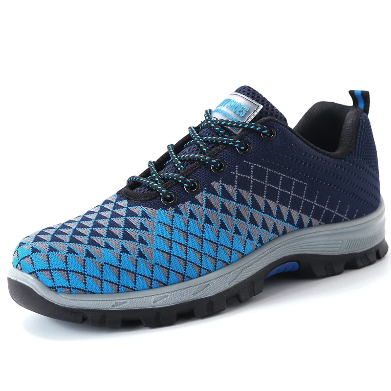 

mens plus size steel toe caps work safety shoes anti-pierce platform sneakers construction site worker dress security boots male