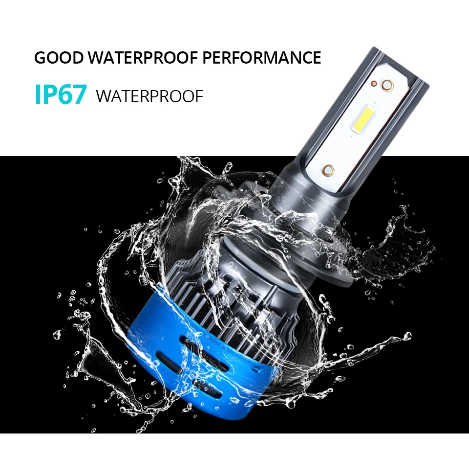 2PCS H7 LED H4 H11 LED Headlight Bulb HB3 Led HB4 H1 9005 9006 40W 9600LM 6500K 3000K 4300K 12000K 12V 24V Fan Car Lights K3 (18)