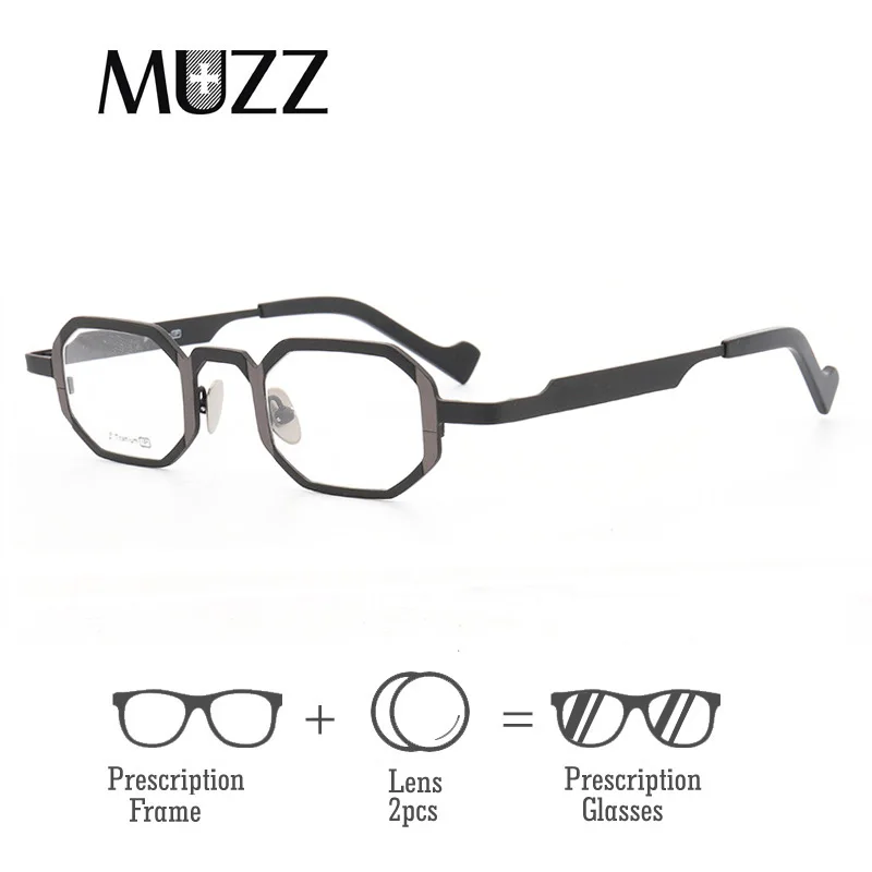 Pure Titanium Frames With lens insider Men's Optical Hexagon Super