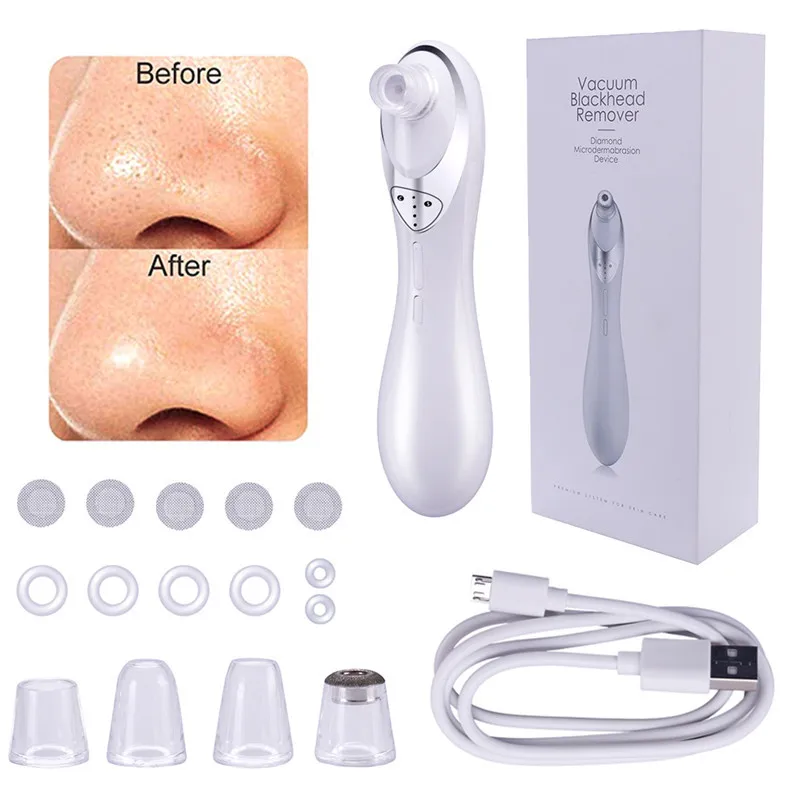 

2 in 1 Blackhead Remover Skin Care Pore Vacuum Acne Pimple Removal Vacuum Suction Tool Facial Care Machine Face Clean #291550