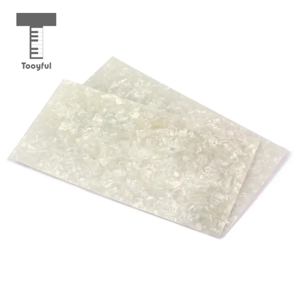 Tooyful 2 Pieces DIY Guitar Blank Material Purfling Sheet Head Veneer Shell White Pearl Guitar/Bass Decorative Accessory