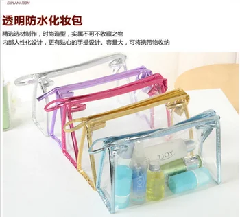 

by dhl or ems 200pcs Clear Makeup Bag Transparent Plastic PVC Cosmetic Make Up Toiletry Bag Storage Zipper Pouch Beauty new