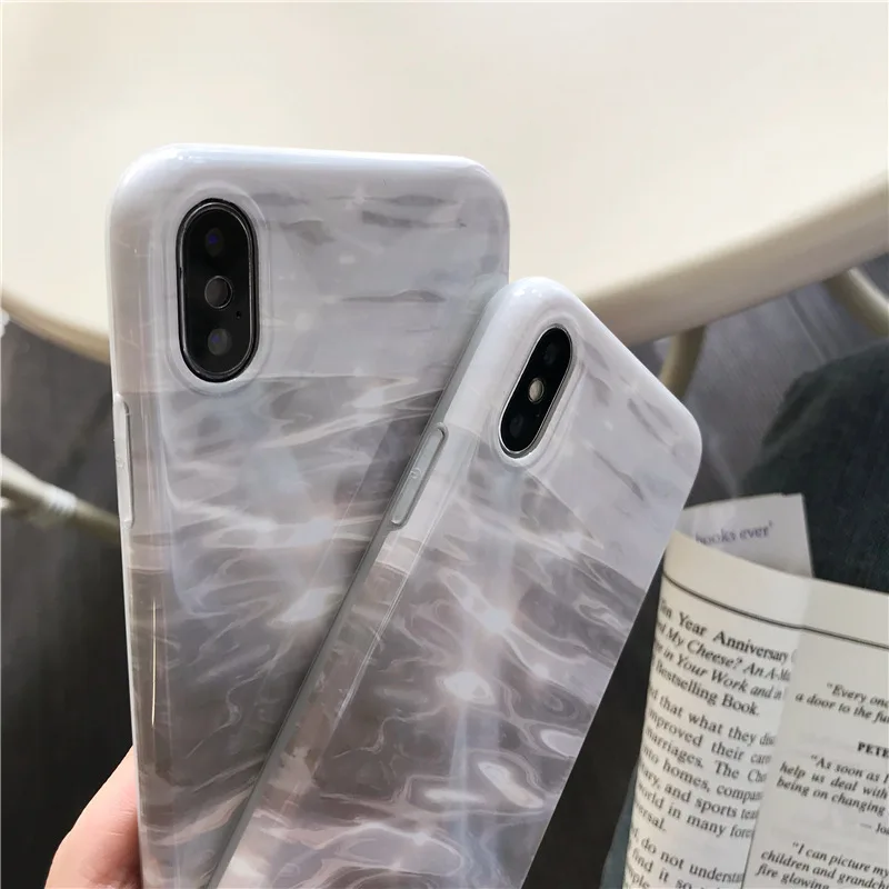 UTOPER Wasser Welligkeit Vintage Fall Für iPhone X XR XS Max Fällen Weiche TPU Silikon Abdeckung fü