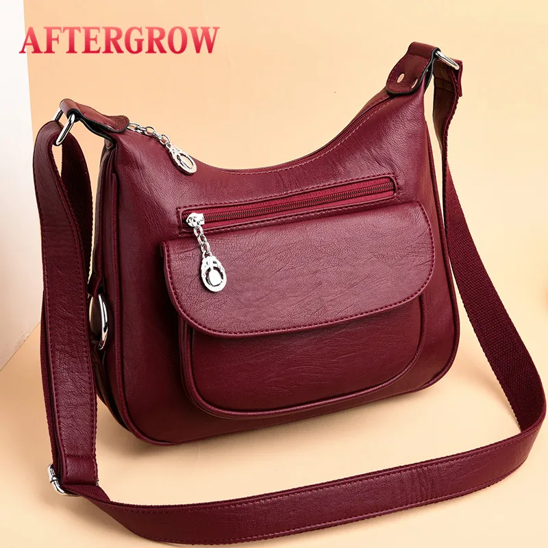 

Designer Women Messenger Bag High Quality Soft Washed Leather Female Handbags yikanmis deri sirt cantasi Crossbody Shoulder Bags