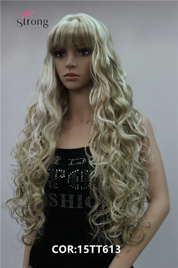 StrongBeauty длинный толстый волнистый черный коричневый блонд выделенный