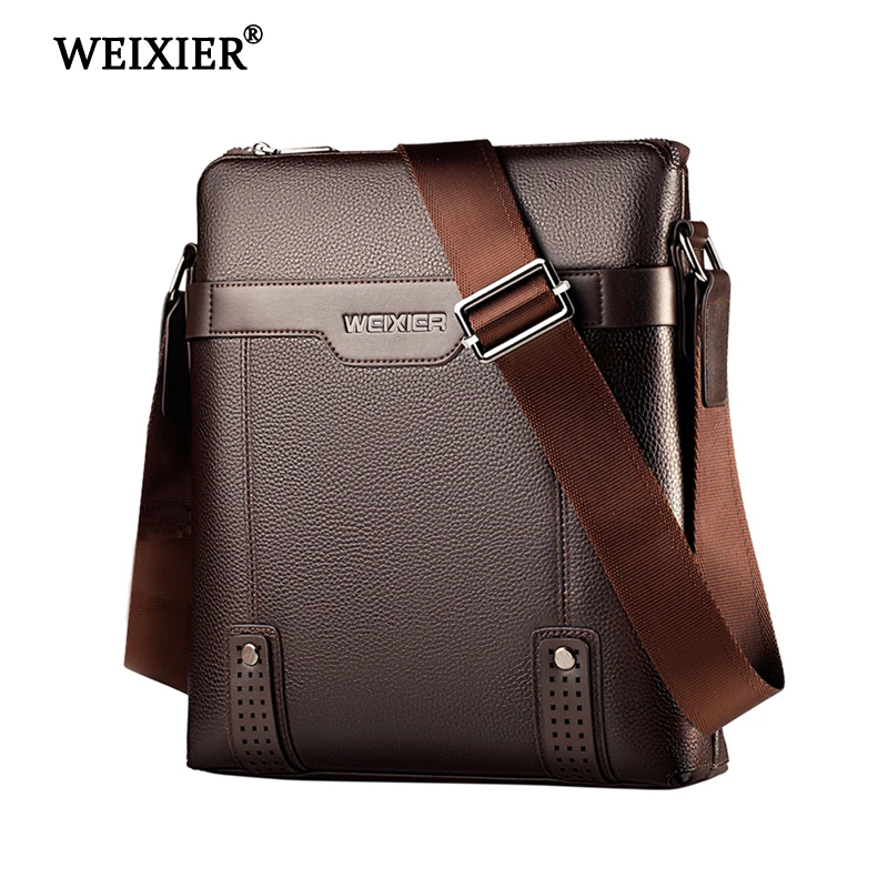 WEIXIER 2019 جديد أزياء بو الجلود الرجال حقيبة ساع عارضة الرجال صغيرة حقيبة Crossbody حقيبة الأعمال الرجال يد صغيرة