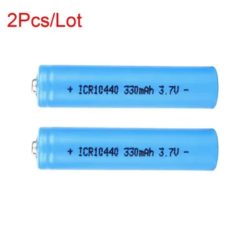 

Hot Sale 2Pcs/lot 330mAh Li-ion ICR Lithium-ion Rechargeable 10440 Battery 3.7V for Flashlight Digital Camera