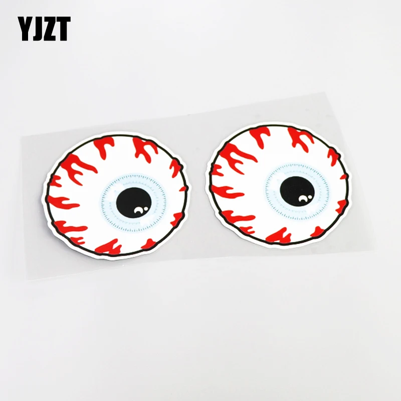 

YJZT 10CM*10CM 2X Personality High-quality Eyes Car Sticker Decal PVC 13-0424