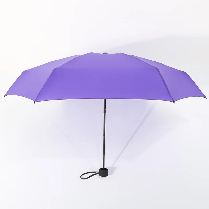 Карманный мини-зонтик Для женщин УФ Малый Зонты 180g дождь Для женщин Водонепроницаемый Для мужчин зонтик от солнца удобная обувь для девочек Дорожная сумка зонт для детей - Цвет: Фиолетовый