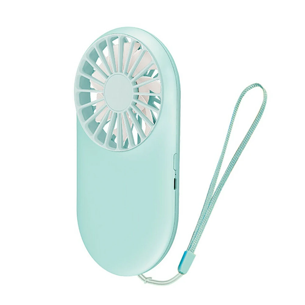 

Portable Mini Fan Outdoor Home ABS Office Adjustable Powerful Handheld Simple Travel With Lanyard USB Rechargeable Air Cooler