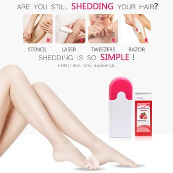 

110-240V Depilatory Wax Heater Roll-On Cartridge Waxing Paper Hair Removal Wax Warmer Machine Single Handheld Epilator kit