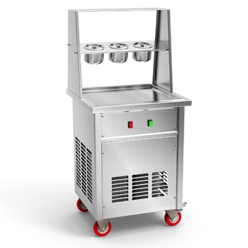 

220V single pan fried ice cream machine R410a
