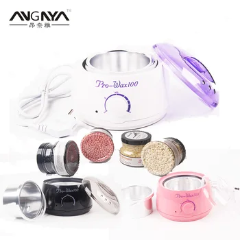 

3 Colors Warmer Wax Heater Pot Hair Remover Mini Salon Spa Paraffin Hand Epilator Feet Paraffin +250g Pot Hot Film Hard Wax