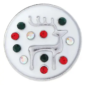 

JaynaLee 20mm Christmas Xmas Animal Deer Ginger Snaps Fit Interchangeable Snap charm Jewelry for women men gifts GJS1062