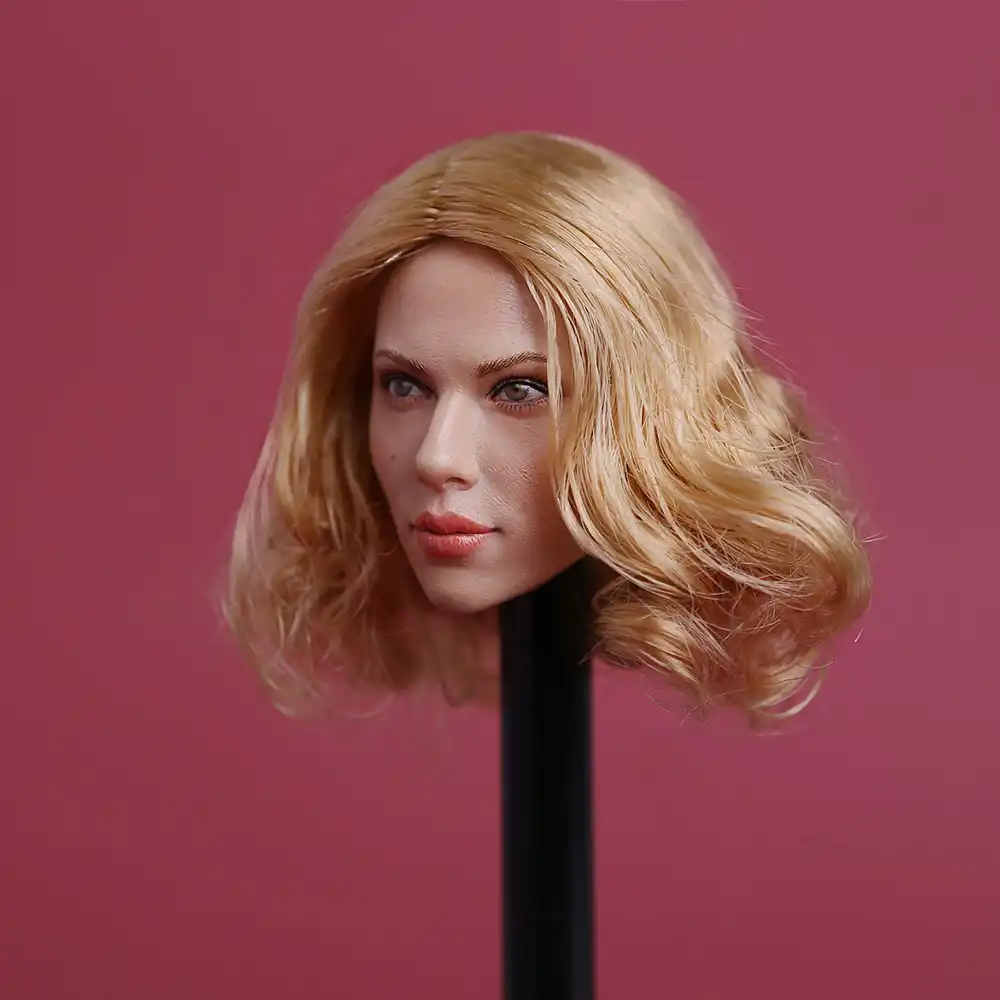 1 6 Black Widow Scarlett Johansson Head Sculpt Short Blonde Hair