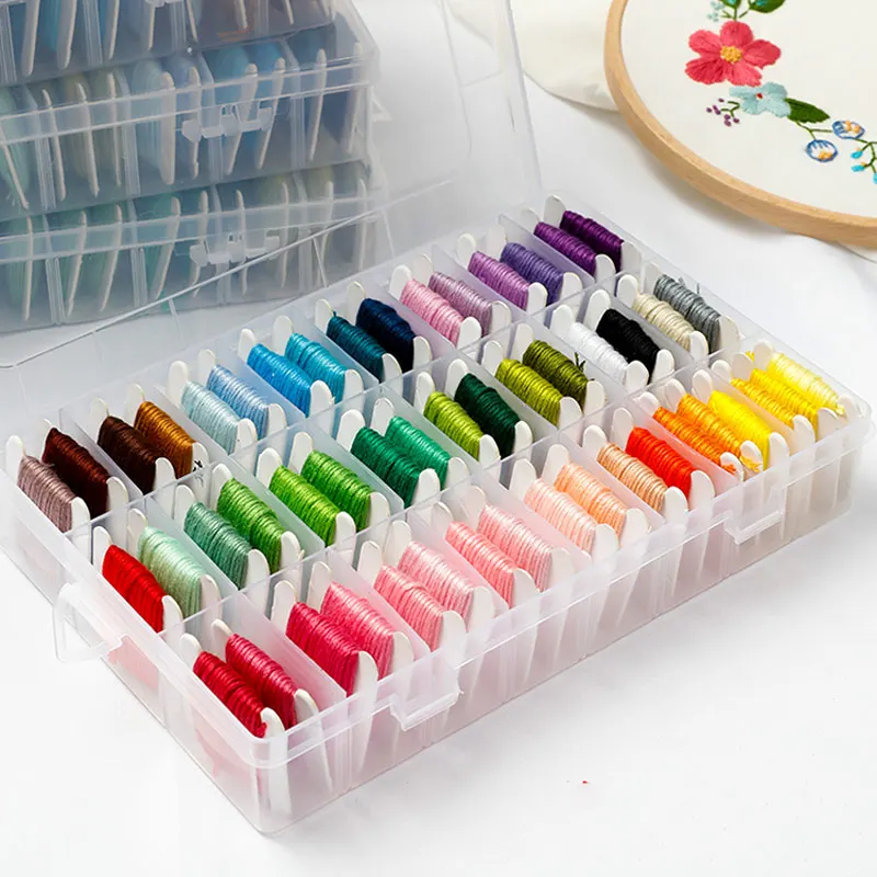 

50 pieces box set different color Cross stitch threads Floss Thread 8 meters Long 6 Strands cross stitch skeins