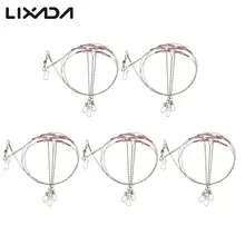 Lixada 5 шт. анти-обмотка Вертлюг рыболовный крючок из нержавеющей стали рыболовные снасти проволока лидер Трассировка рыболовные аксессуары с защелкой