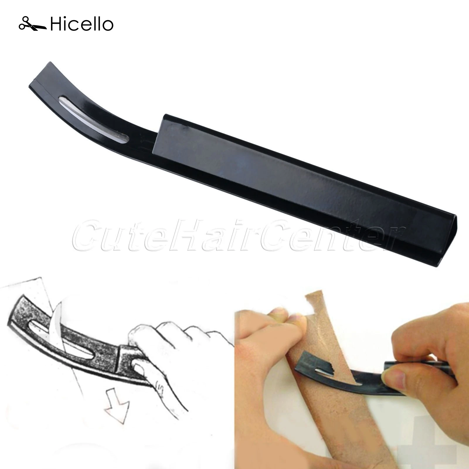 Нож из натуральной кожи Hicello 1 шт. черный Безопасный нож для резки ручного