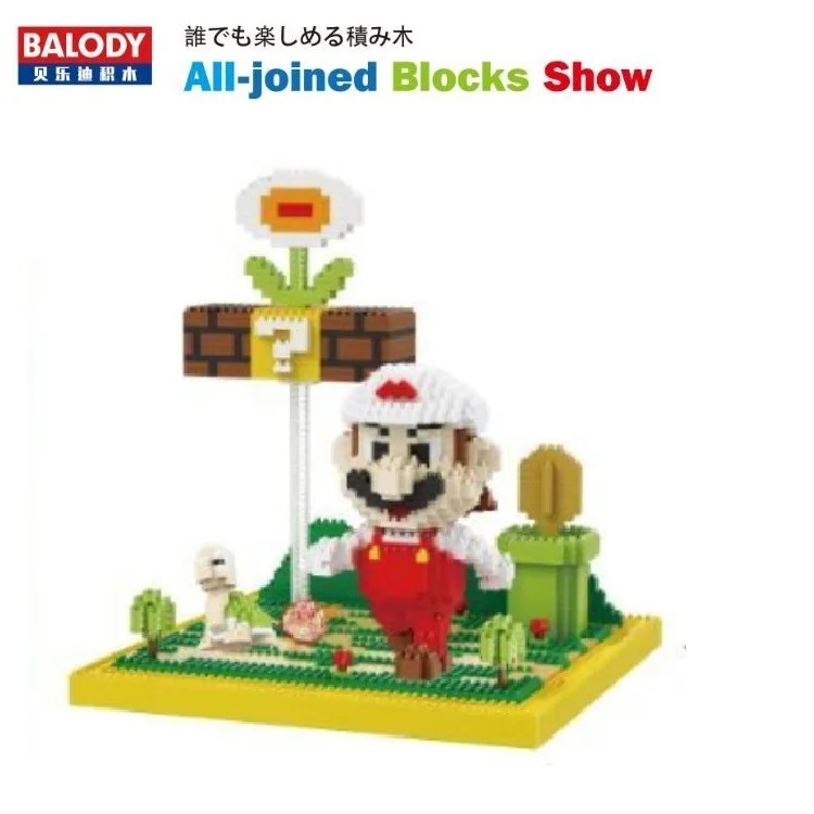 

Balody Blocks Cute Mario Auction Figures brinquedo Luigi Model Building Bricks Kids Toys educational New year Gifts 16032 16033