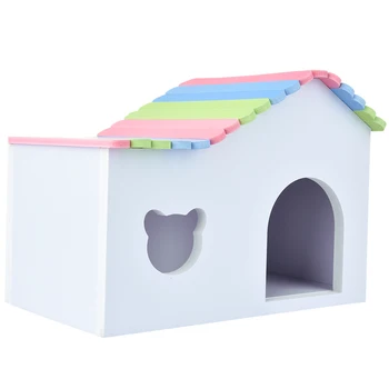 

Cage for Ahamsters,Colorful Wooden Hamster House Cages for Hamsters / Guinea Pigs / Chinchilla and Other Small Mascota Pets