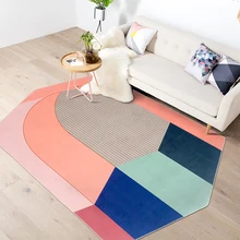 Nordic твердой геометрический Коврик нерегулярные простой современный подход создать творческий интерьер гостиной диван спальня прикроватные одеяло