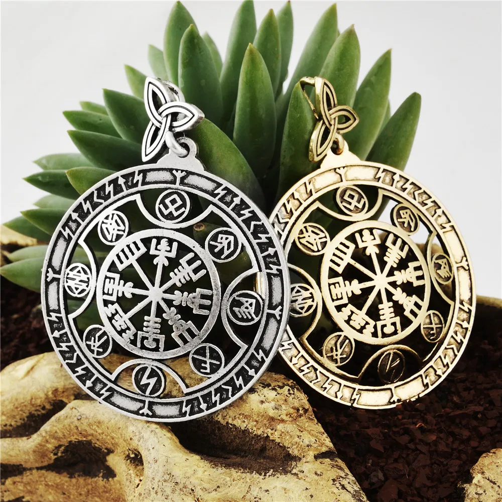 Pagan Viking Vegvisir компас РУНИЧЕСКАЯ подвеска Vinatage Этническая Прямая поставка|drop