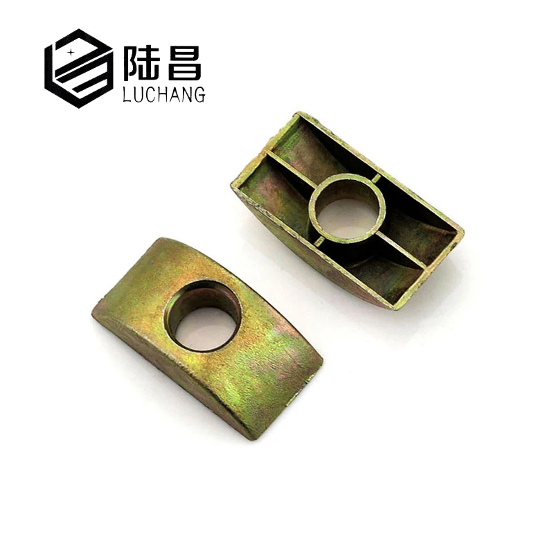 

LUCHANG 50pcs Semi - round pad half - month nut large class connection four in one alloy crescent corner decorative bracket