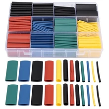 530pcs/set Heat Shrink Tubing Insulation Shrinkable Tube Assortment Electronic Polyolefin Ratio 2:1 Wrap Wire Cable Sleeve Kit