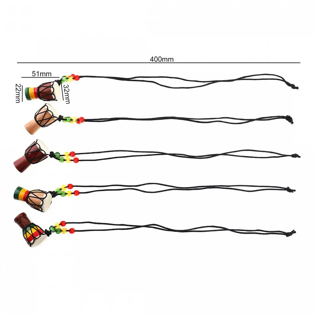 SLADE 1pcs Mini Jambe Drummer Individuality Djembe Pendant Percussion Musical Instrument Necklace African Hand Drum Accessories