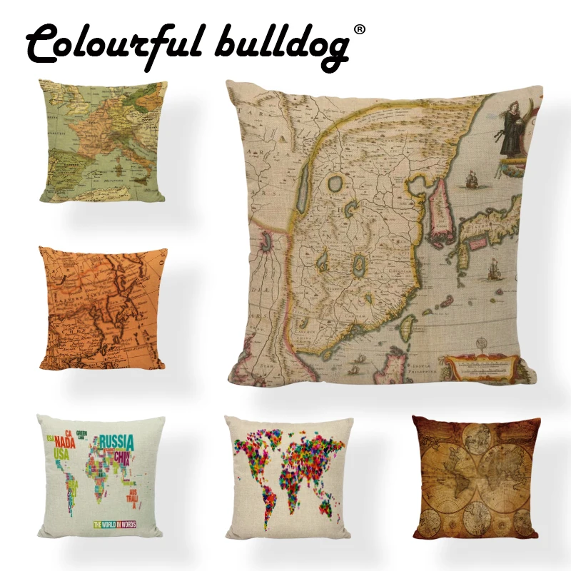 L Europe Retro Vintage Voitures Housses De Coussin Voyage Voiture