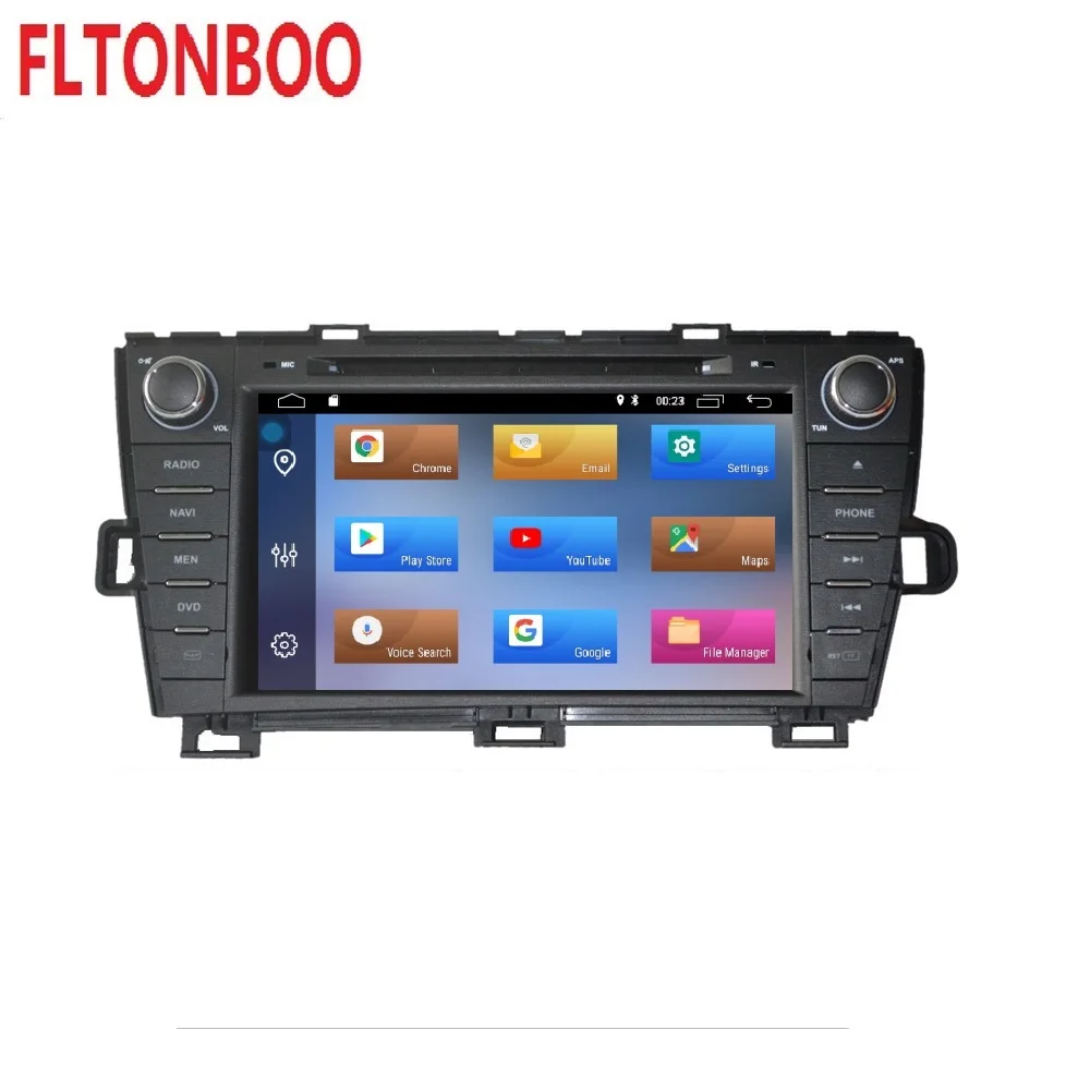 Discount 8"Android 9 Car GPS Navigation radio dvd player for Toyota prius right ,bluetooth,steering wheel,2gb ram,16GB ROM,touch screen 3