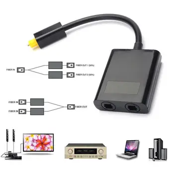 

Dual Port Digital Optical Fiber Audio Splitter Cable Adapter 1 In 2 Out