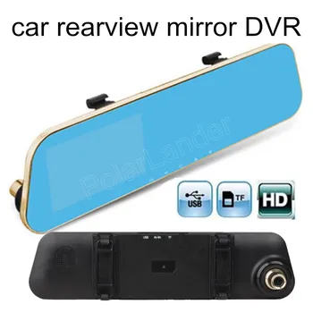 

4.3 inch Car camera Auto Blue Mirrors Dash Cam Rearview Mirror DVR Full HD 1080P Video Recorder free shipping