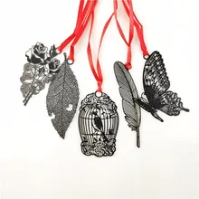 DIY милые бабочки перо металлический маркер Закладка канцелярских закладки для книг Papelaria канцелярские школьные принадлежности подарок