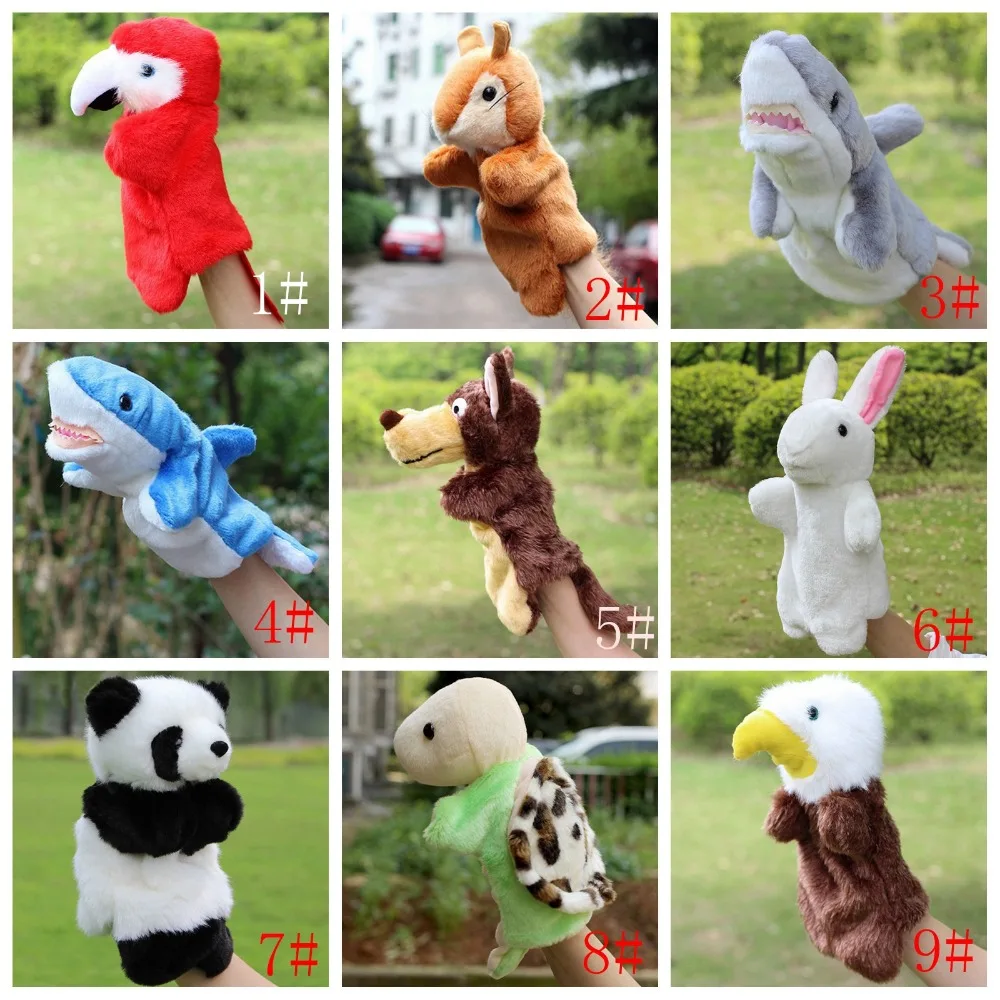 Animal Hand Puppet Plush Toys Peluche Dolls Wolf Eagle Panda Rabbit Doll Kids Glove Puppets For Children Gift Animal Hand Puppet Plush Toys Peluche Dolls Wolf Eagle Panda Rabbit Doll Kids Glove Puppets For Children Gift