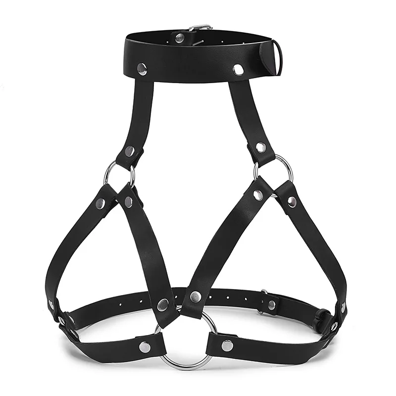 

Women Sexy Alluring Cage Leather Bra Lingerie Breast Harness Udder Bondage Restraints BDSM Slave Adult Games Bras Exotic Sex Toy