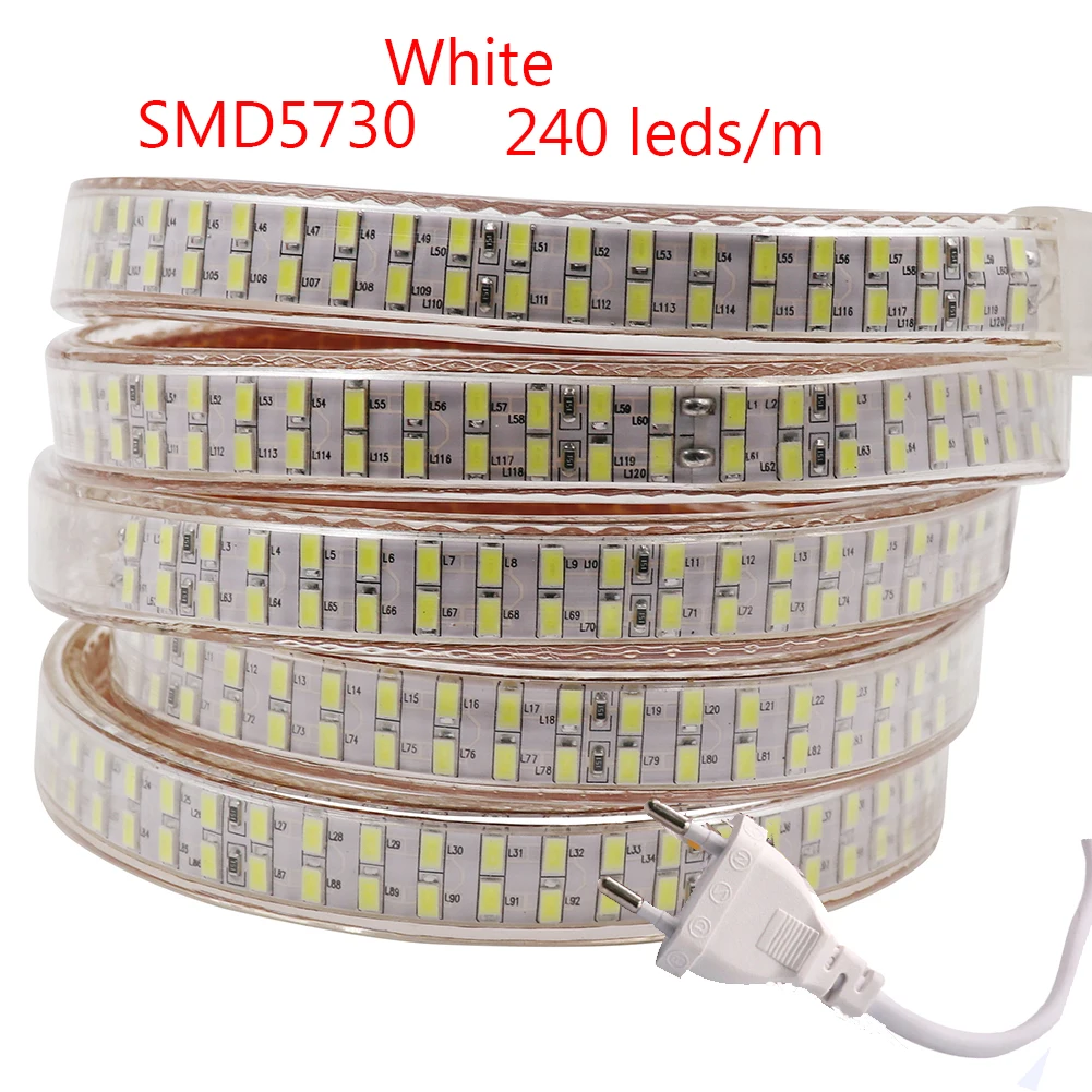 Водонепроницаесветодиодный СВЕТОДИОДНАЯ лента SMD 180 5730 2835 5050 в 5630 220 В|rope light|led strip
