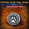 Beier 316L Stainless steel nose viking men ring Bear Paw runes word Odin 's Symbol Amulet Myth scandinavian jewelry LR618 ► Photo 2/6