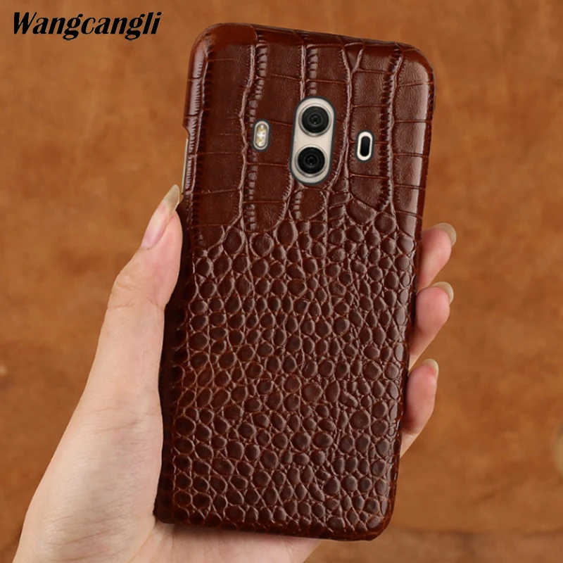 Брелок для телефона huawei p20 lite крокодил узор натуральная кожа чехол серии половина