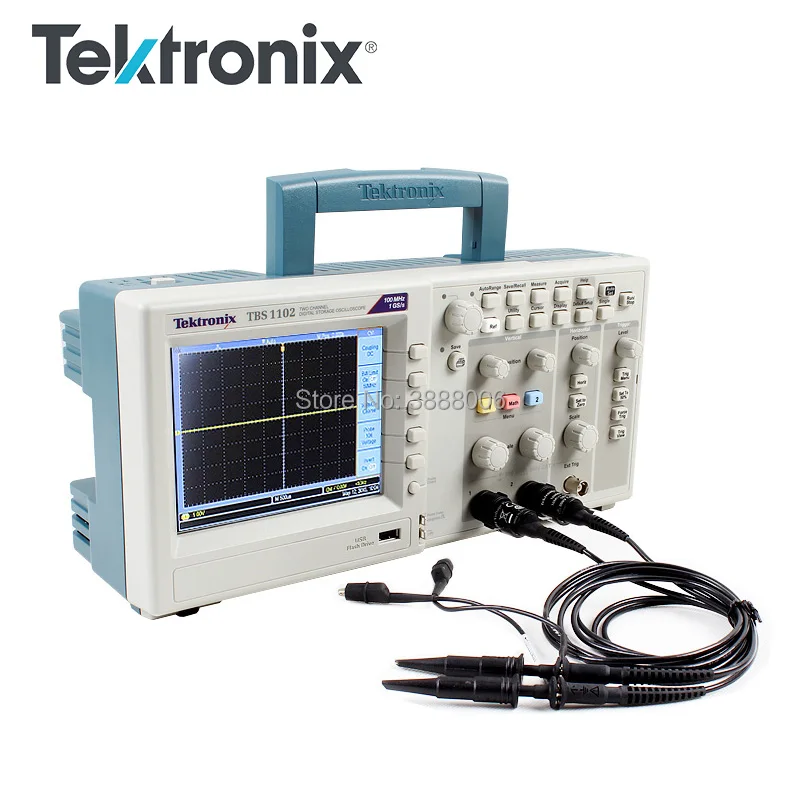 Двухканальный цифровой осциллограф Tektronix TBS1102 USB 2 канальный 100 МГц 1 ГГц/с