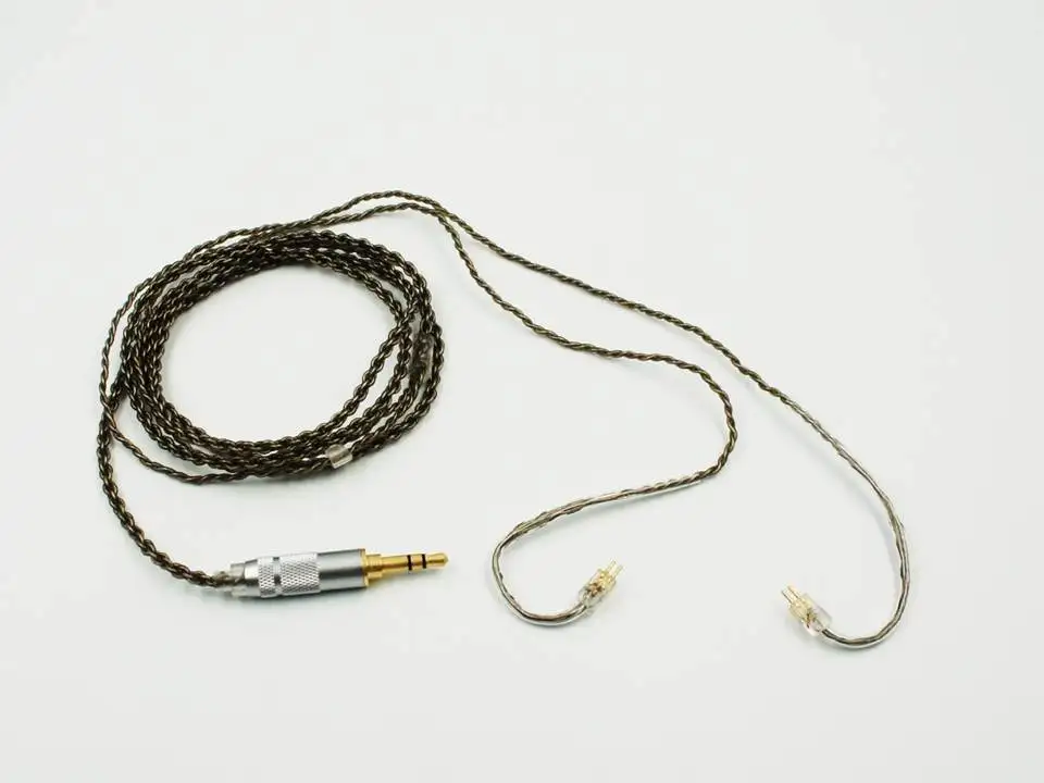 Kinera H3 2-контактный 0,78 мм монокристаллической Медь посеребренный кабель для наушников - Цвет: Brown